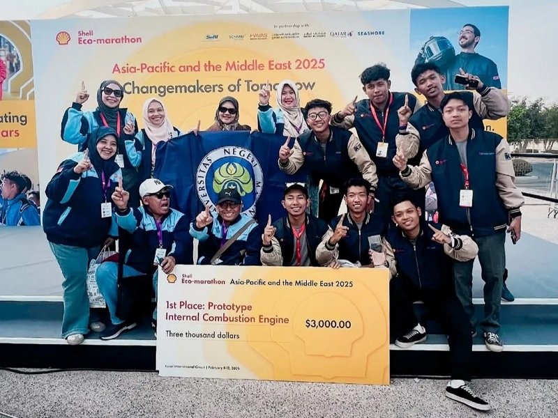 Tim Semeru UM Sebet Juara 1 Prototype Shell Eco-Marathon APME Qatar 2025, Sempat Terhalang Dana