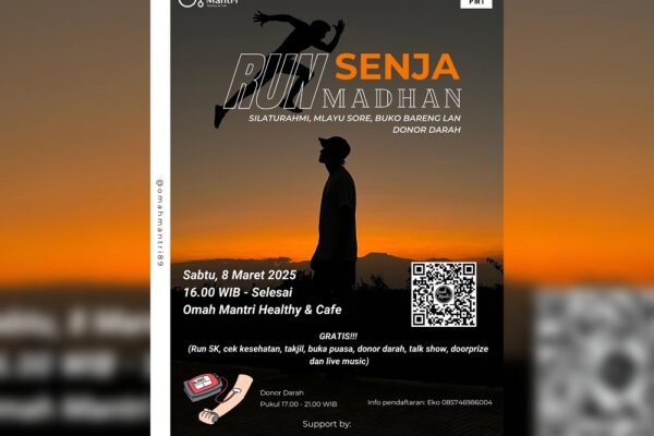 Senja Runmadhan Lari Sore, Buka Puasa, dan Donor Darah di Omah Mantri