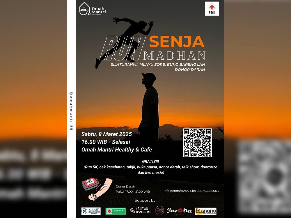 Senja Runmadhan Lari Sore, Buka Puasa, dan Donor Darah di Omah Mantri