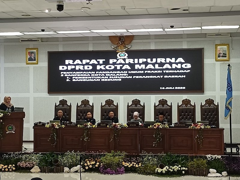 Fraksi-Fraksi DPRD Kota Malang Soroti Rencana Pembentukan Dinas Baru di Rapat Paripurna