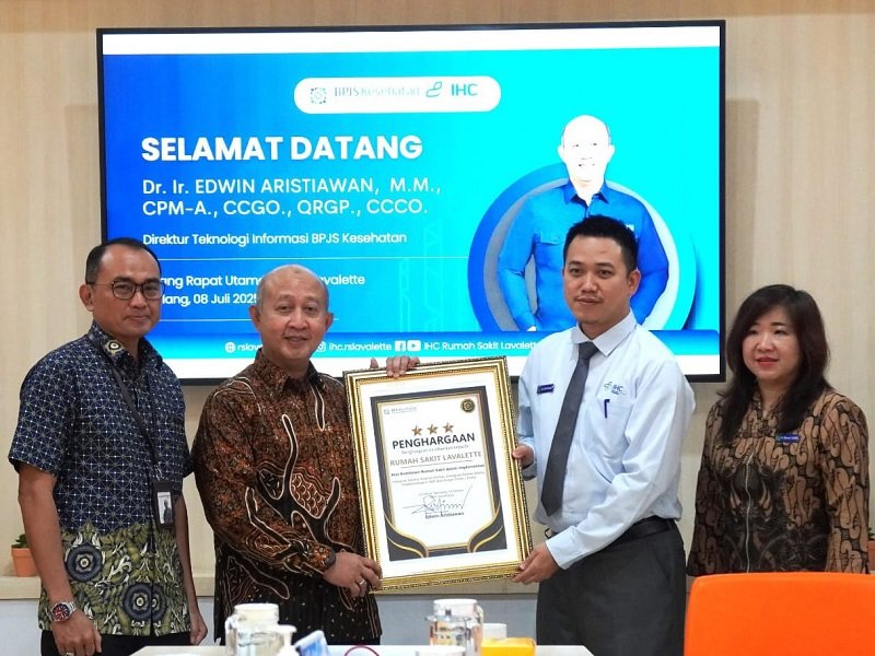 RS Lavalette Raih Penghargaan Digitalisasi dari BPJS Kesehatan, Antrean Online Capai 6.200 Peserta per Bulan