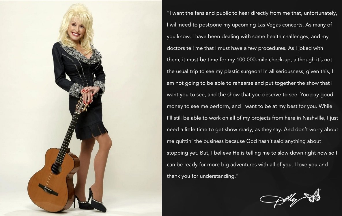Konser Residensi Dolly Parton Ditunda Karena Masalah Kesehatan