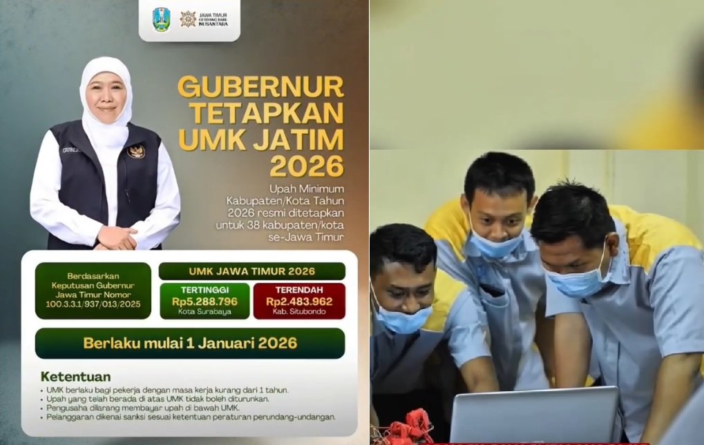 108-UMK Jatim 2026 Gubernur Tetapkan UMK Malang Raya 2026, Kabupaten Malang Tertinggi