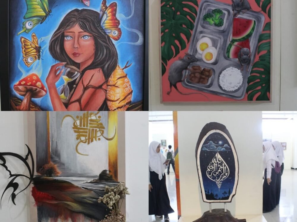 Macam Lukisan Batik Ciprat SMP Negeri 25 Malang Tampil Memukau di Pameran Seni Metamorfosa