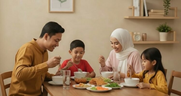 088-Ilustrasi sahur sekeluarga Menu Sahur Sehat Agar Tetap Bugar Selama Berpuasa