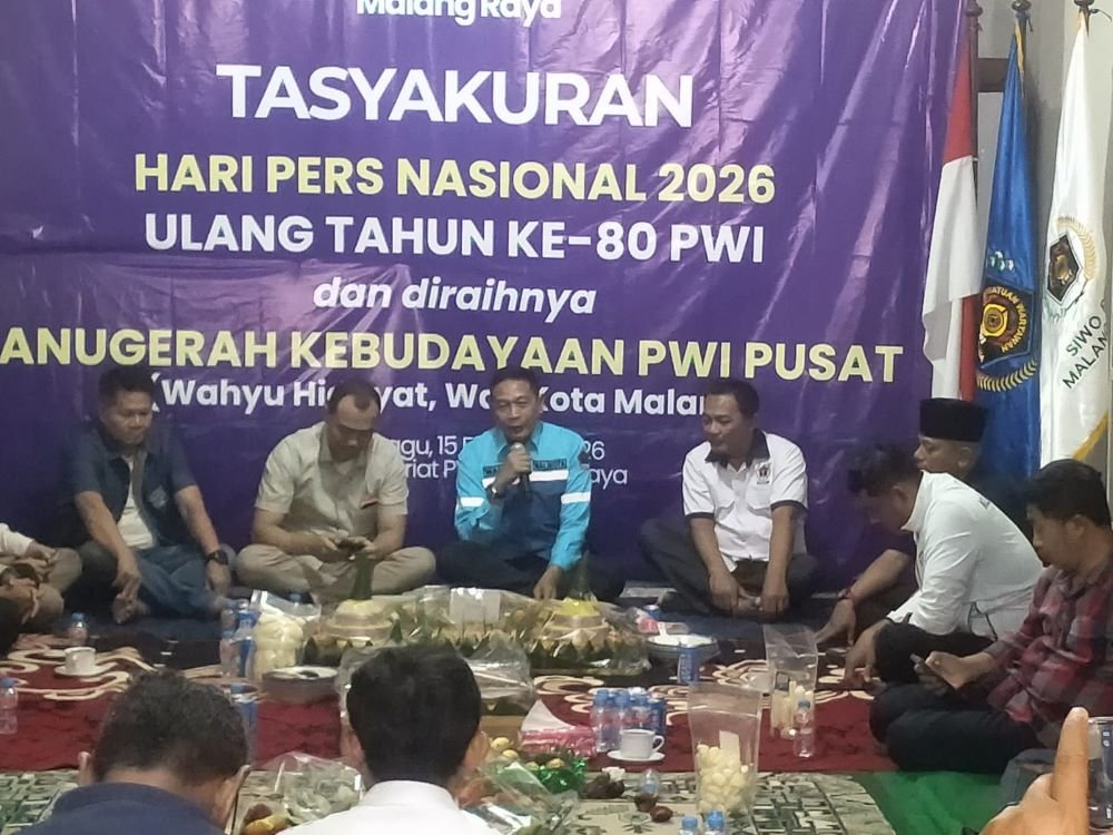 Wali Kota Malang HPN Hadiri Tasyakuran HPN 2026, Wali Kota Malang Sebut PWI Sebagai Mitra Pemerintah