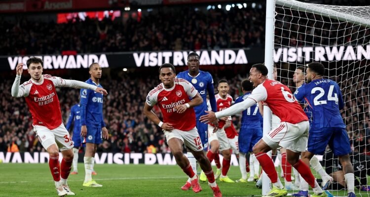 475-Jurrien Timber gol Hasil Arsenal vs Chelsea, The Gunners Tundukkan Tamunya 2-1