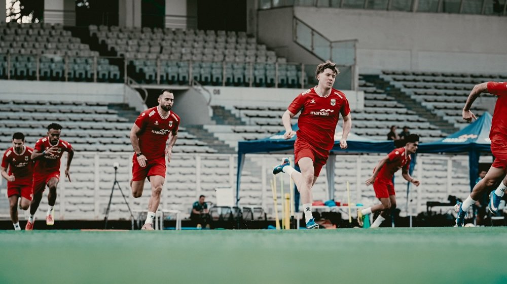 483-Timnas latihan Debut John Herdman, Timnas Indonesia Siap Hadapi Saint Kitts and Nevis di FIFA Series 2026 Malam Ini