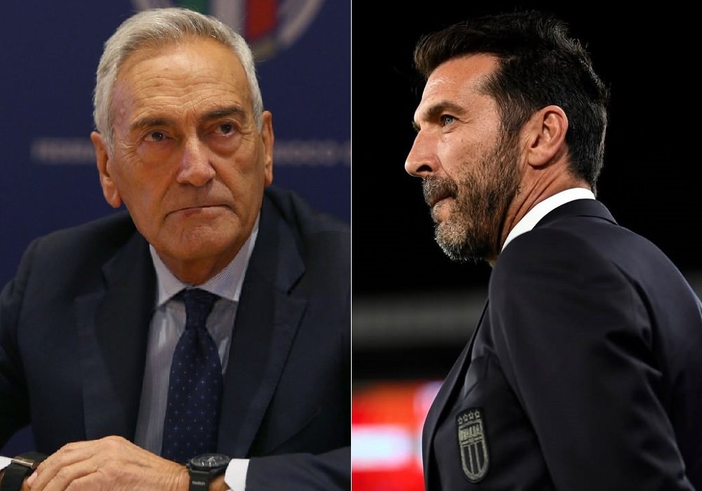 489-Gabriele Gravina-Gianluigi Buffon Presiden FIGC dan Gianluigi Buffon Resmi Mundur Pasca-Kegagalan Italia Lolos ke Piala Dunia 2026