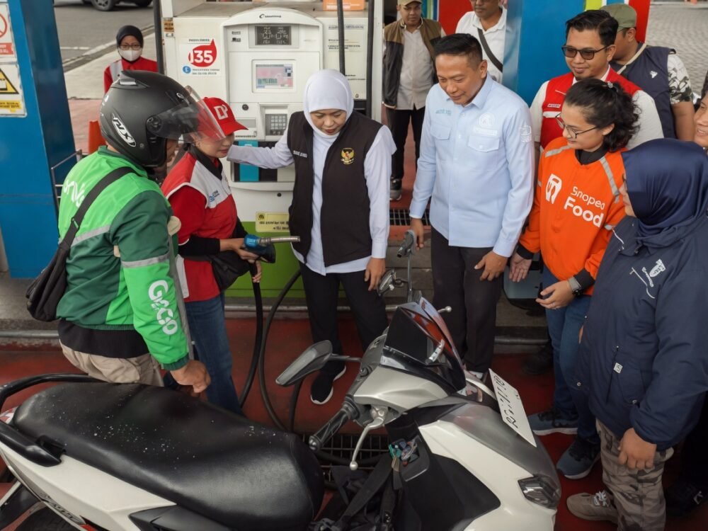 Ratusan Ojol di Kota Malang Sambut Gembira Bantuan BBM Gratis dari Gubernur Jatim