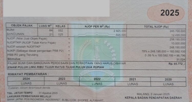 Program Penghapusan Sanksi Administrasi Pajak Daerah Hadir Bagi Warga Kota Malang