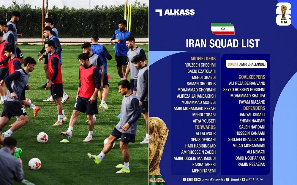 Demi Keamanan, Timnas Iran Pindah Markas Latihan ke Meksiko