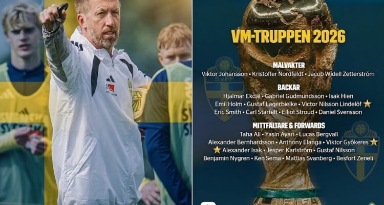 Graham Potter Umumkan Skuad Timnas Swedia untuk Piala Dunia FIFA 2026, Andalkan Para Pemain Premier League