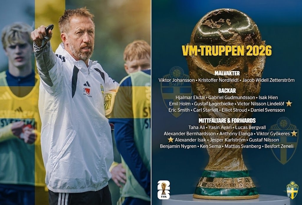 Graham Potter Umumkan Skuad Timnas Swedia untuk Piala Dunia FIFA 2026, Andalkan Para Pemain Premier League
