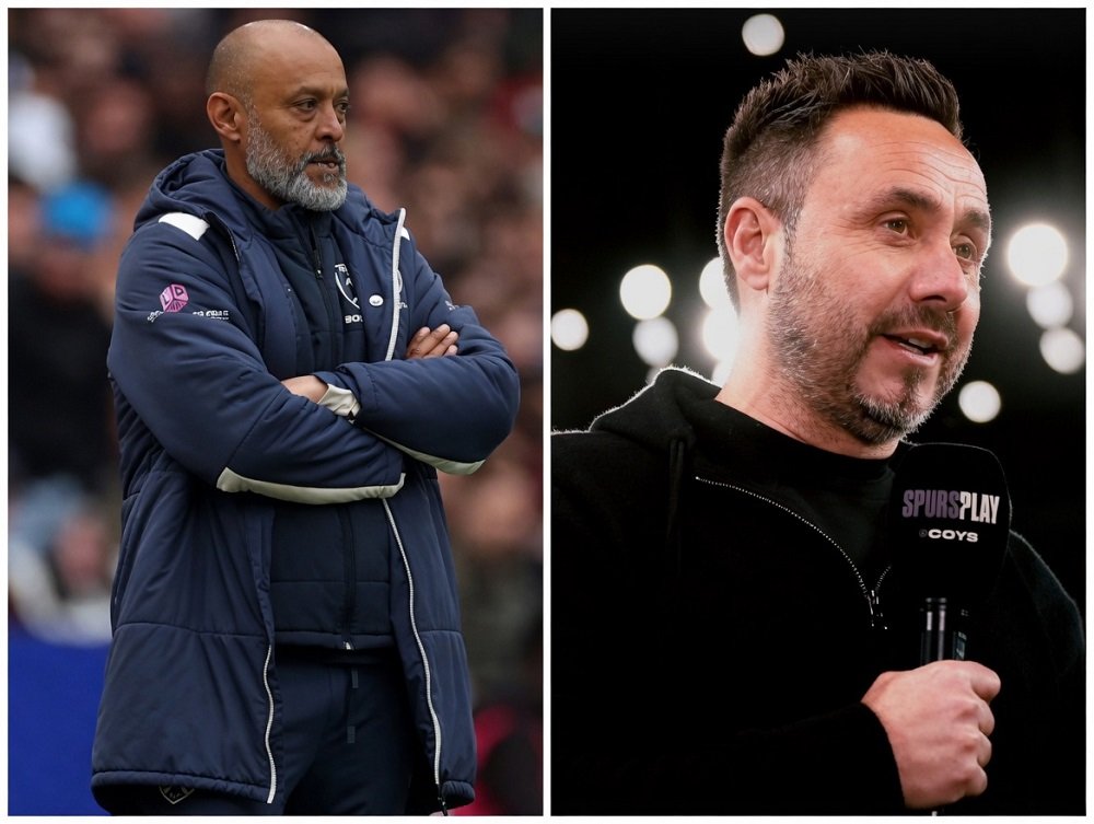 West Ham atau Spurs Bakal Degradasi dari Liga Premier: Nuno Pasrah, De Zerbi Belum Menyerah