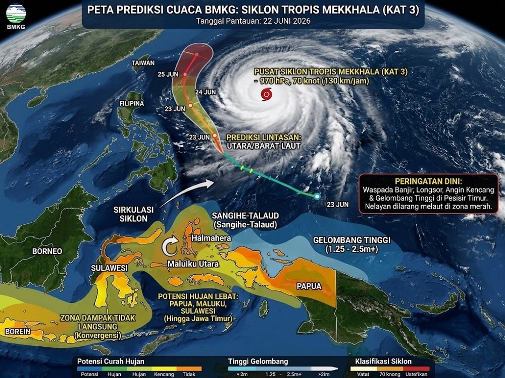 149-Prediksi Siklon Tropis Mekkhala Siklon Tropis Mekkhala Dekati Indonesia, BMKG Siapkan Peringatan Dini