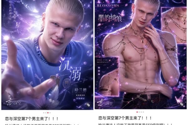 Tergila-Gila dengan Erling Haaland, Para Netizen di China Buat Meme Romantis