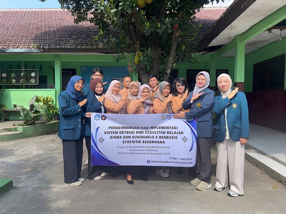 Tim Pengabdian Departemen Statistika UB Kembangkan Sistem Deteksi Dini Kesulitan Belajar di SDN Sukoharjo 2 Kota Malang