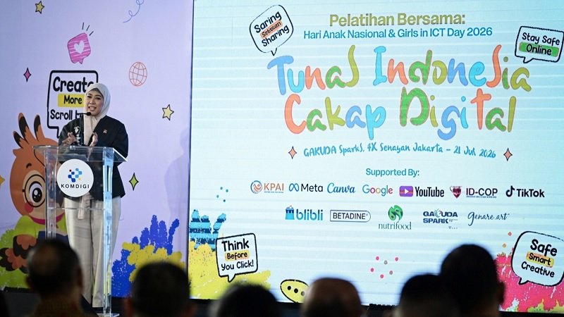 159-Meutya Hafid di Hari Anak Nasional 2026 Peringatan Hari Anak Nasional 2026, Meutya Hafid Tegaskan Platform Digital Harus Ramah Anak