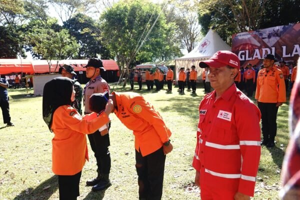 Antisipasi Erupsi Gunung Kelud, Wabup Malang Gelar Gladi Lapang Sistem Komando di Ngantang