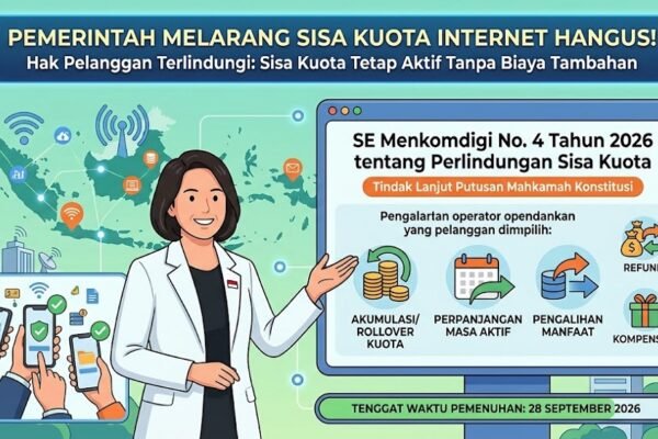 Pemerintah Larang Operator Hanguskan Sisa Kuota Internet, Ini Aturan Lengkapnya