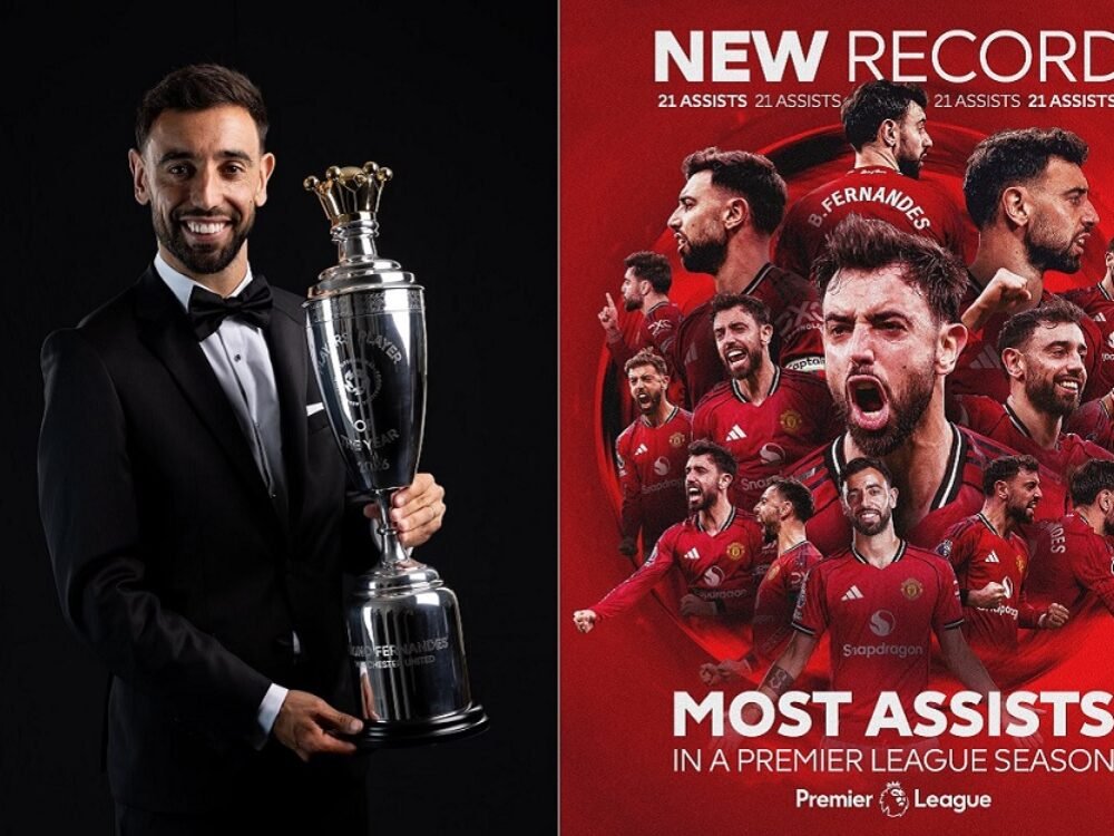 Rekor 21 Assist Antar Bruno Fernandes Raih PFA Player of the Year