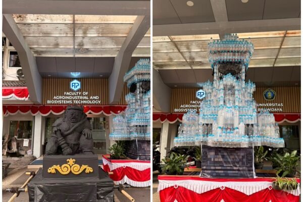 Dukung SDGs, FTAB UB Sambut Kemerdekaan RI dengan Replika Candi Singosari Berbahan Daur Ulang