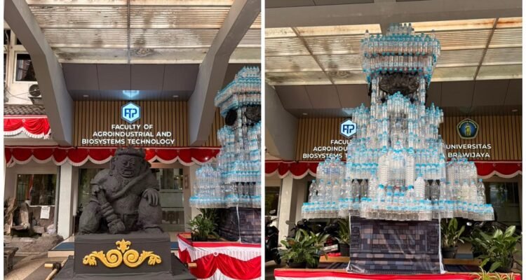 Dukung SDGs, FTAB UB Sambut Kemerdekaan RI dengan Replika Candi Singosari Berbahan Daur Ulang