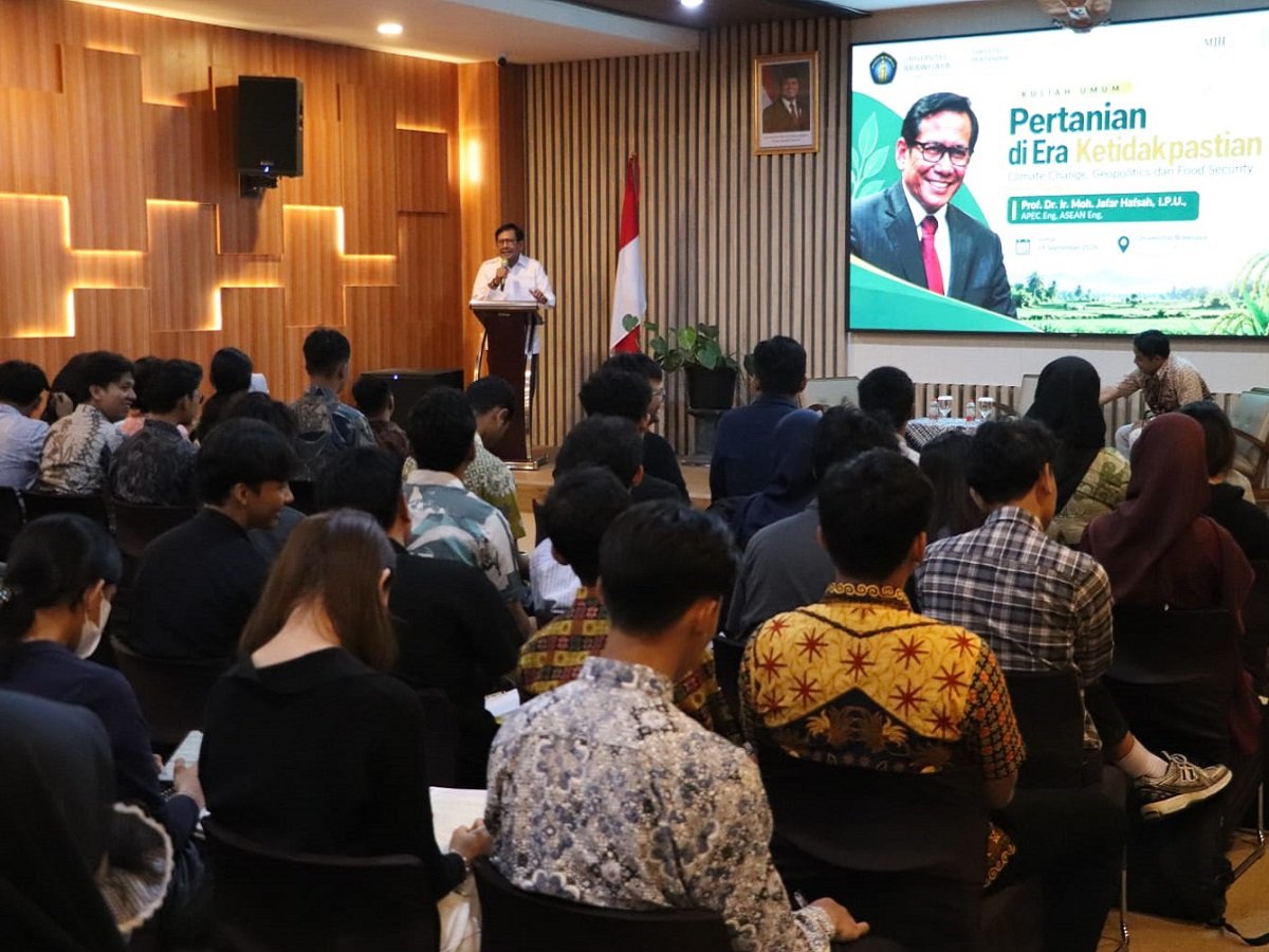 Masa Depan Pertanian di Tengah Perubahan Iklim dan Geopolitik Jadi Pembahasan Kuliah Umum FBiPK UB