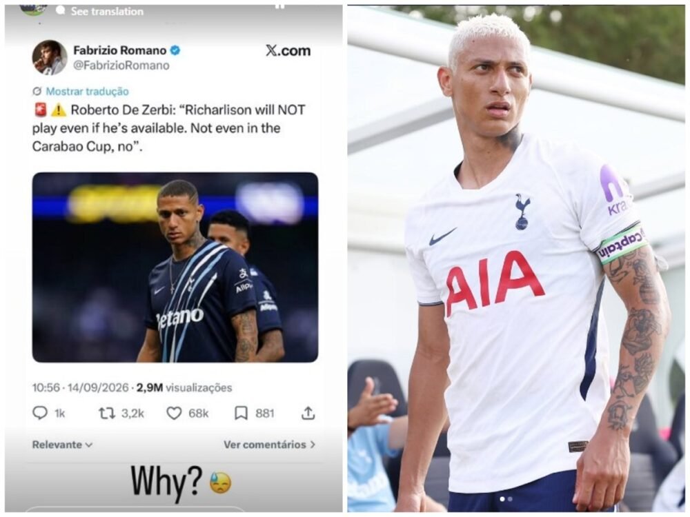 Curhat Sedih Richarlison di Medsos, Tak Hanya Dicoret dari Liga Premier Tapi Juga Carabao Cup