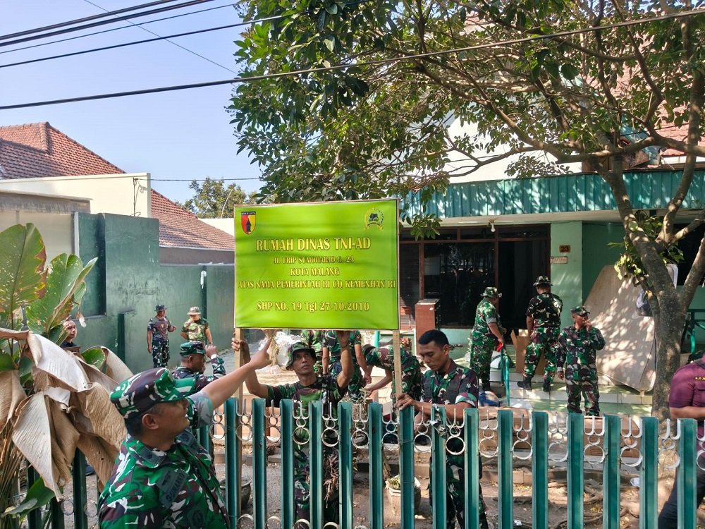 Kodim 0833/Kota Malang Tertibkan Rumah Dinas Secara Humanis dan Persuasif