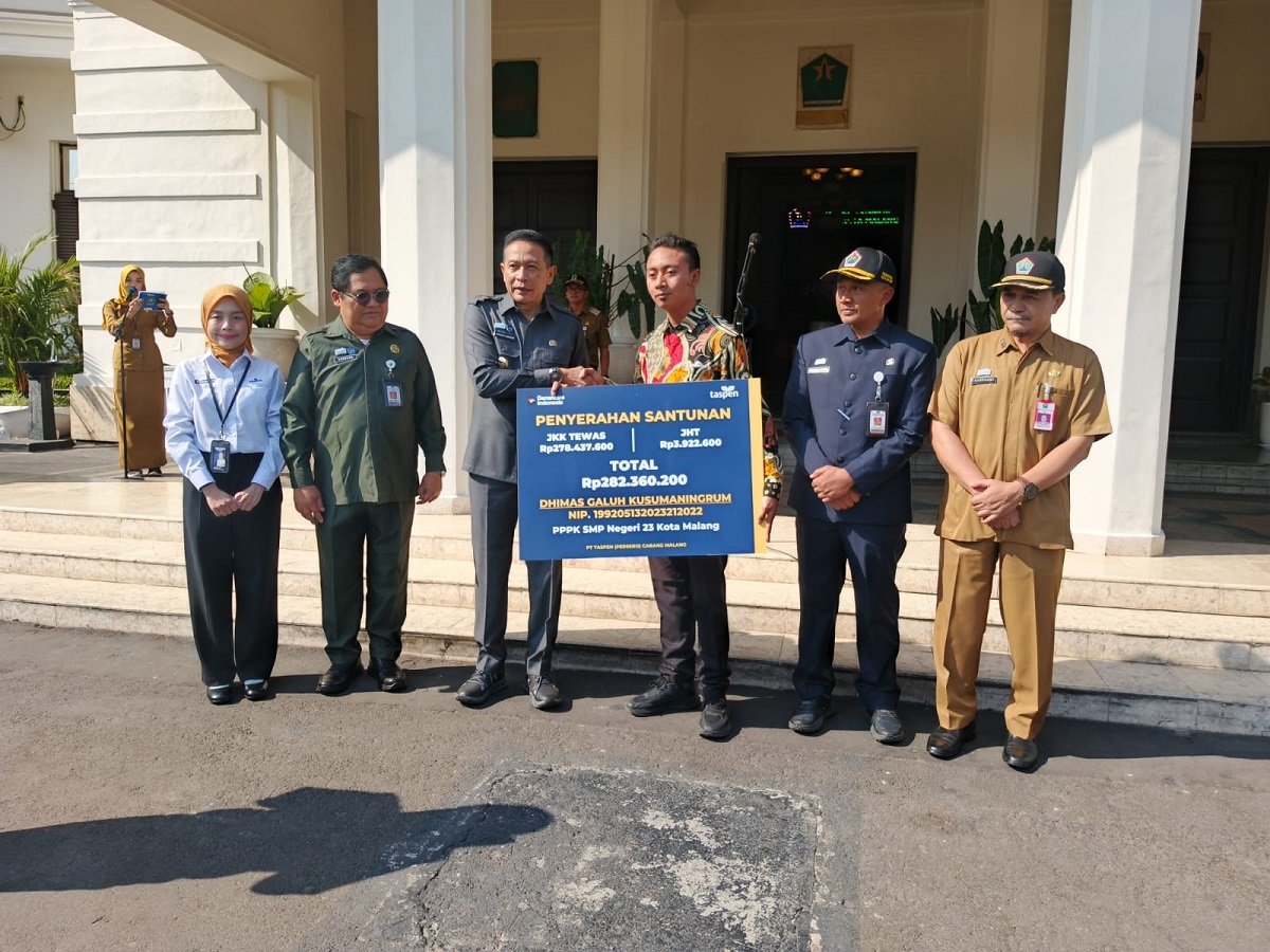 santunan pemkot Wujud Penghormatan Dedikasi ASN, Pemkot Malang dan PT Taspen Salurkan Santunan JKK Rp282 Juta