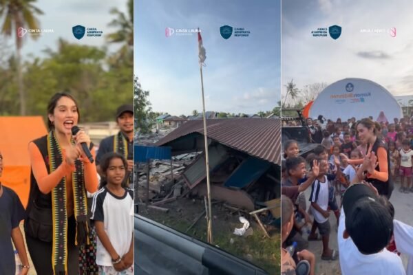 Cinta Laura Tiba di Reo, Langsung Salurkan Bantuan untuk Anak-Anak Korban Gempa Flores NTT