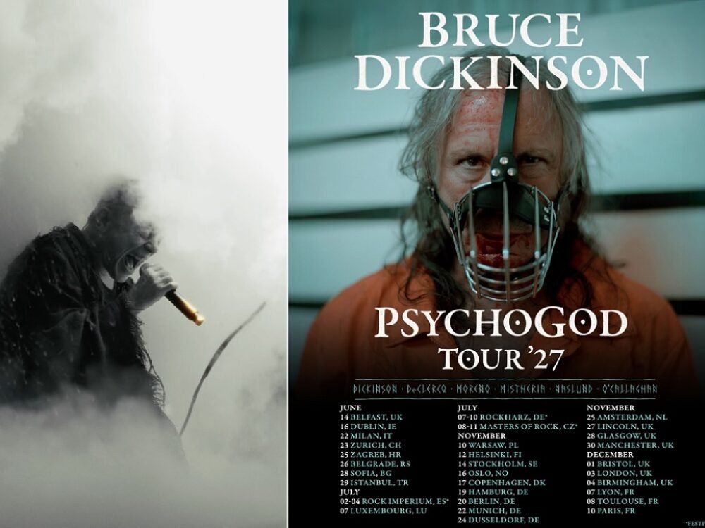 Bruce Dickinson Umumkan PsychoGod Tour 2027 di Eropa dan Inggris
