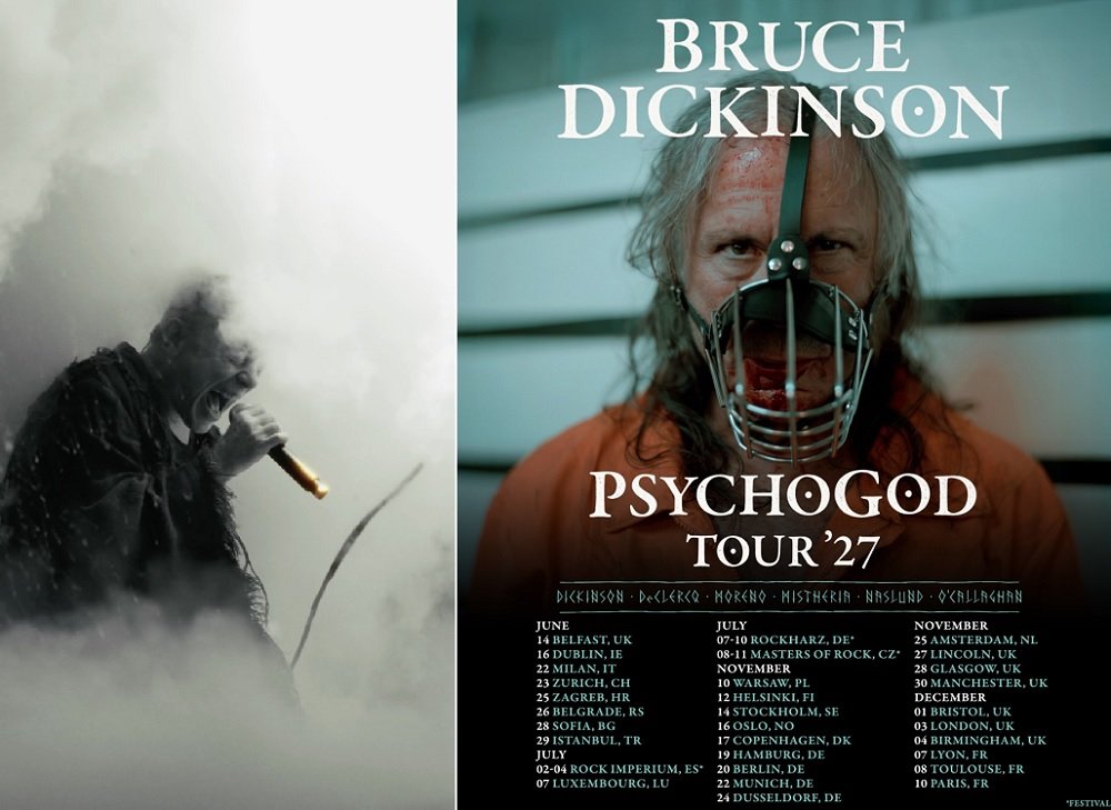 Bruce Dickinson Umumkan PsychoGod Tour 2027 di Eropa dan Inggris