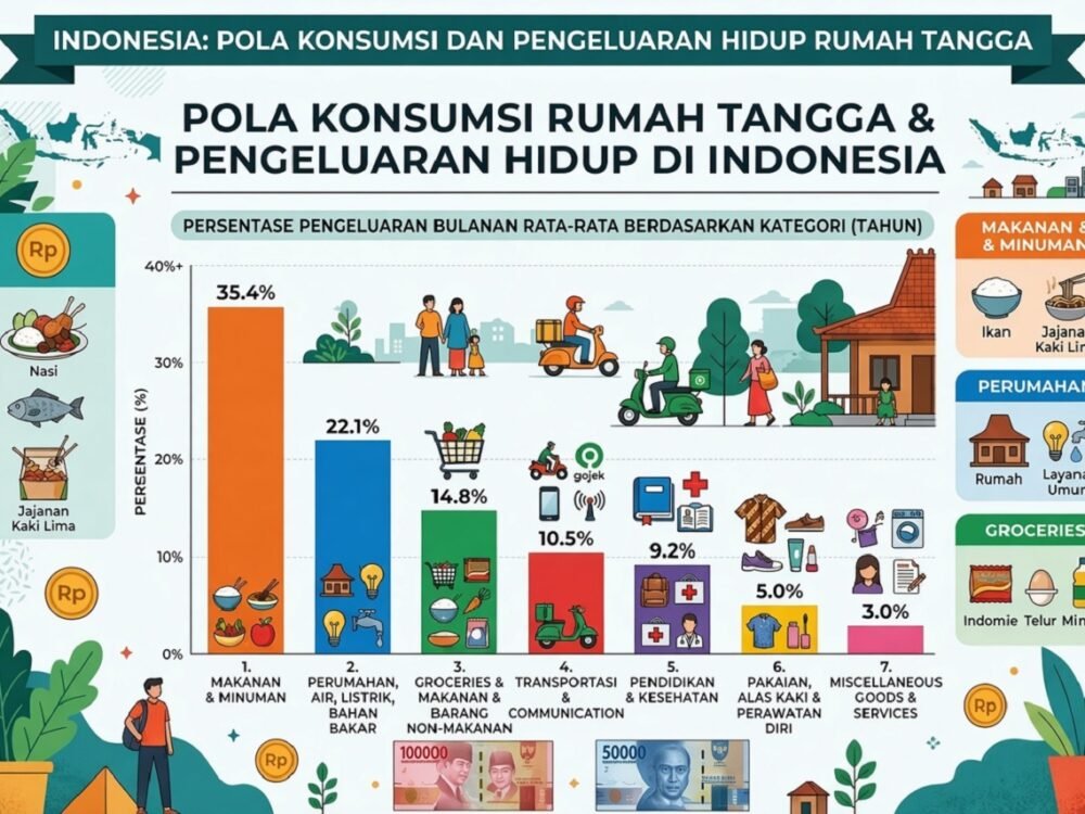 BPS: Rata-rata Pengeluaran Warga Indonesia Rp1,66 Juta per Bulan, Naik 5,62%
