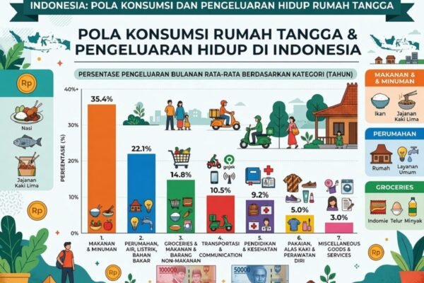 BPS: Rata-rata Pengeluaran Warga Indonesia Rp1,66 Juta per Bulan, Naik 5,62%