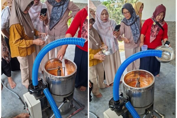 Bantu UMKM di Kediri, Dosen FTAB UB Hibahkan Alat Pemasak dan Pengaduk Saus Cabai Semi Otomatis