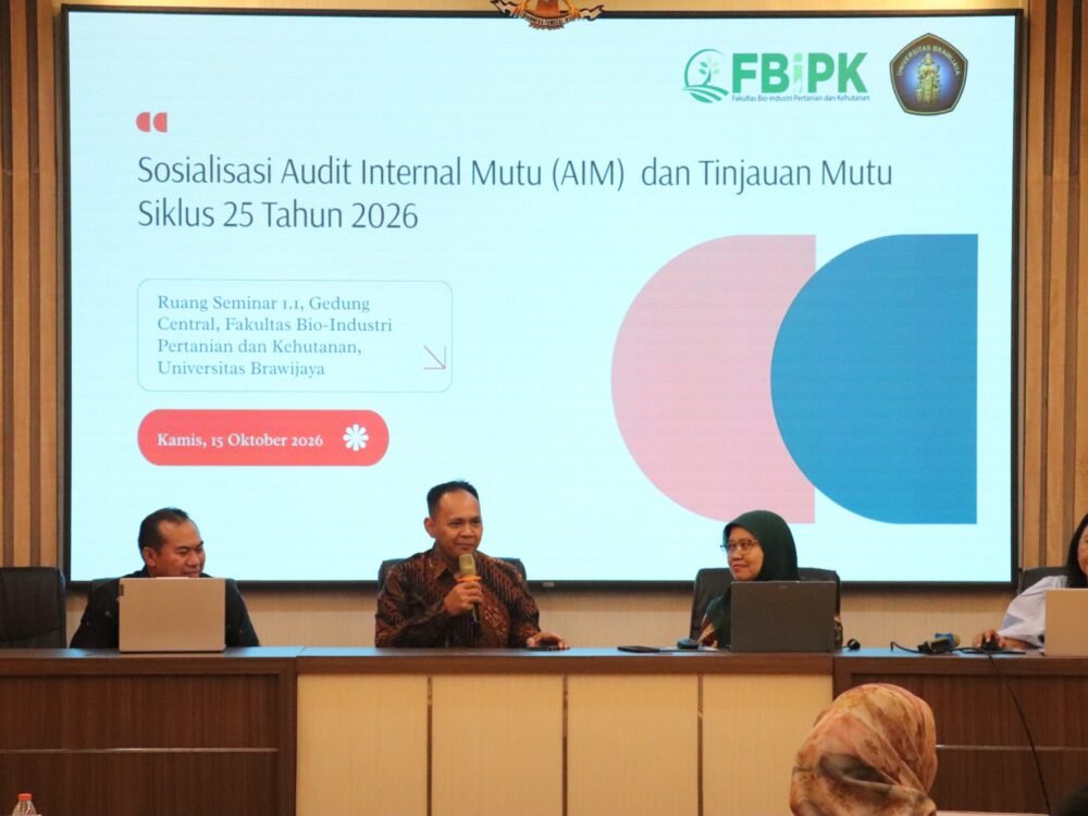 Sosialisasi Audit Internal Mutu Siklus 25 Tahun 2026 oleh FBiPK UB Perkuat Budaya Mutu Akademik