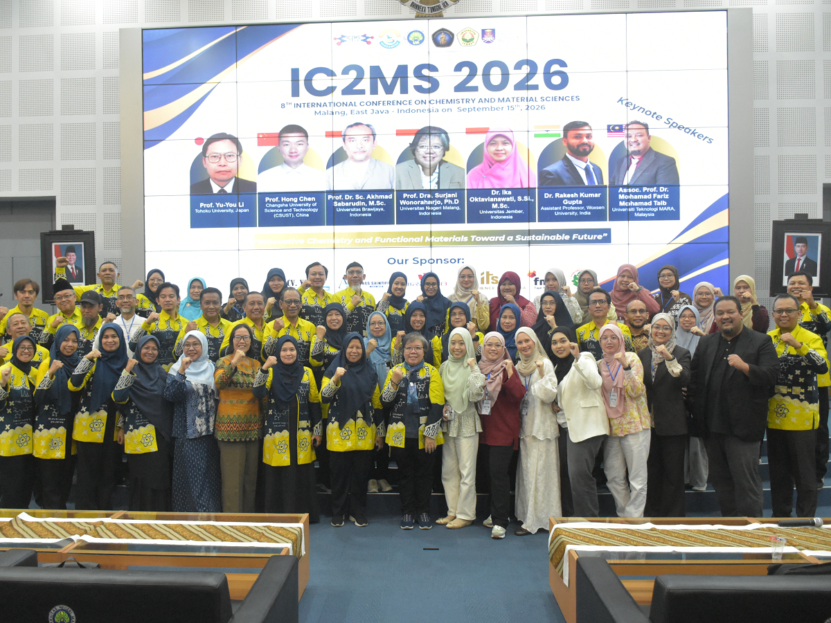 Partisipasi Departemen Kimia FSTeM UB di IC2MS 2026 Perkuat Kolaborasi Riset Kimia dan Material Tingkat Internasional
